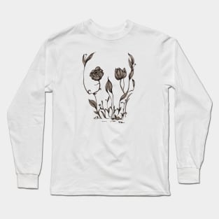 Floral Skull Long Sleeve T-Shirt